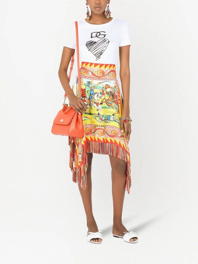 Dolce & Gabbana Mini-rok met print Geel