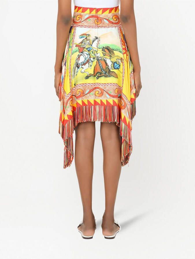 Dolce & Gabbana Mini-rok met print Geel