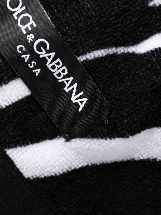Dolce & Gabbana Badjas met zebraprint Zwart