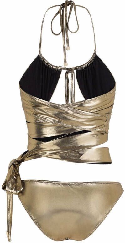 Dolce & Gabbana Bikini met halternek Metallic