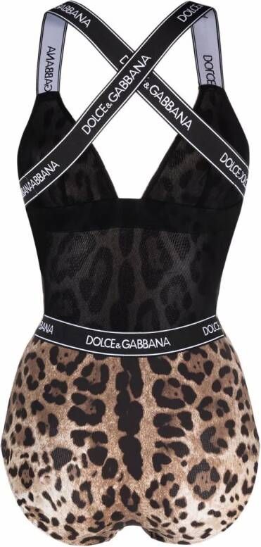 Dolce & Gabbana Badpak met luipaardprint Beige