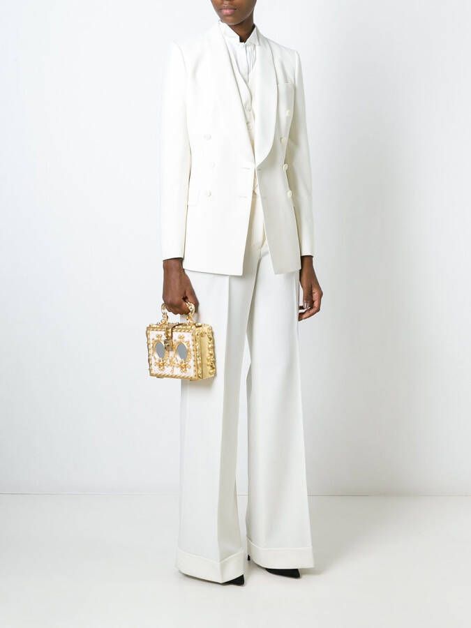Dolce & Gabbana baroque box clutch Metallic