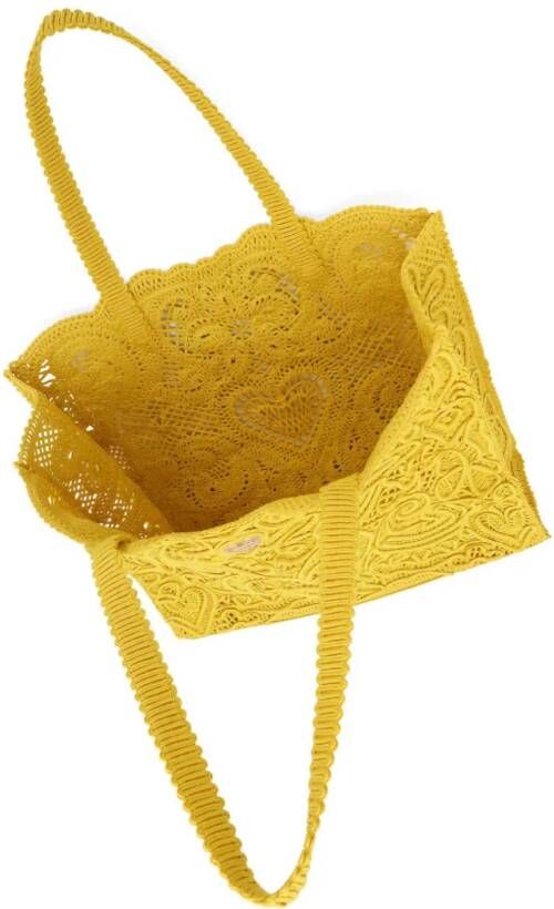 Dolce & Gabbana Beatrice shopper met kant Geel