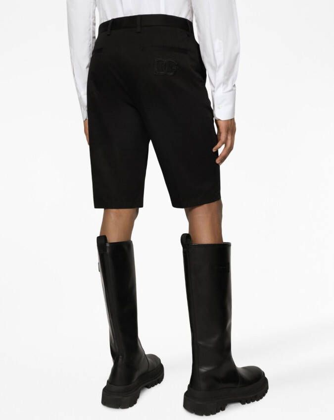 Dolce & Gabbana Bermuda shorts met logopatch Zwart