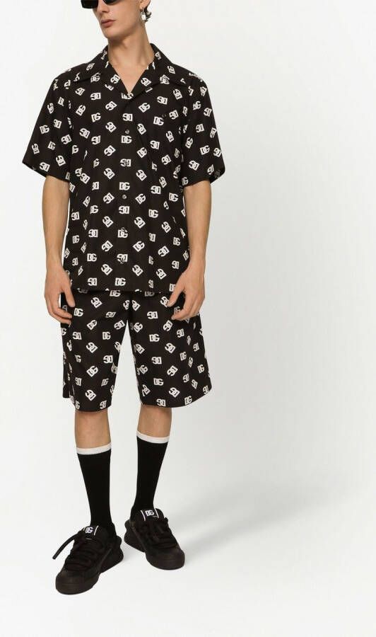 Dolce & Gabbana Bermuda shorts met monogram Zwart