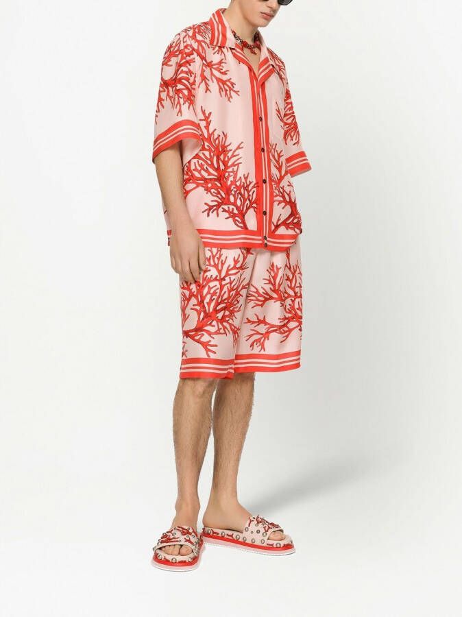 Dolce & Gabbana Bermuda shorts met print Roze