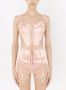 Dolce & Gabbana Satijnen top met veters Roze - Thumbnail 3