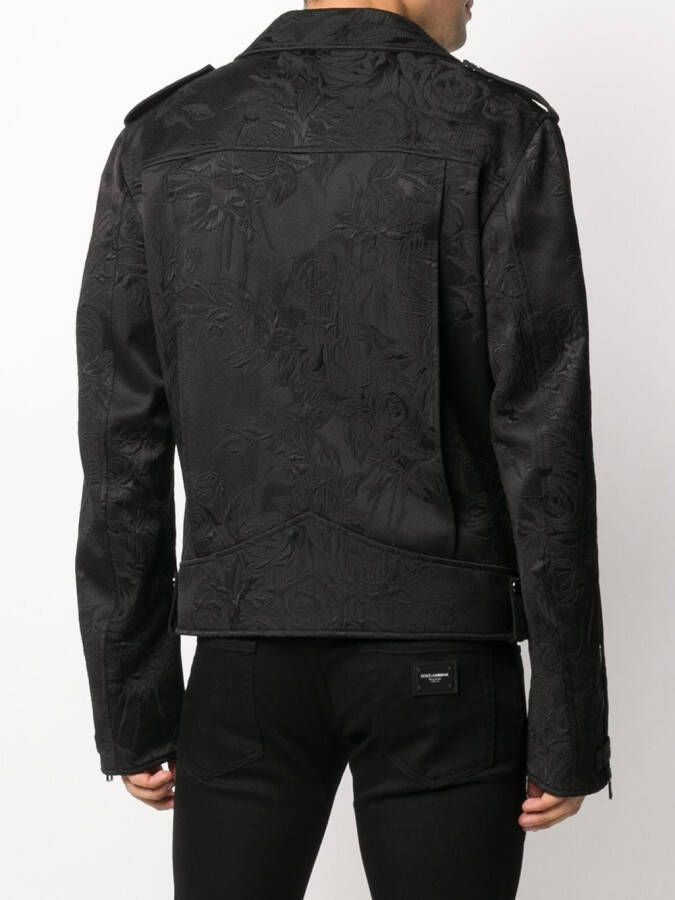 Dolce & Gabbana Bikerjack met patch Zwart