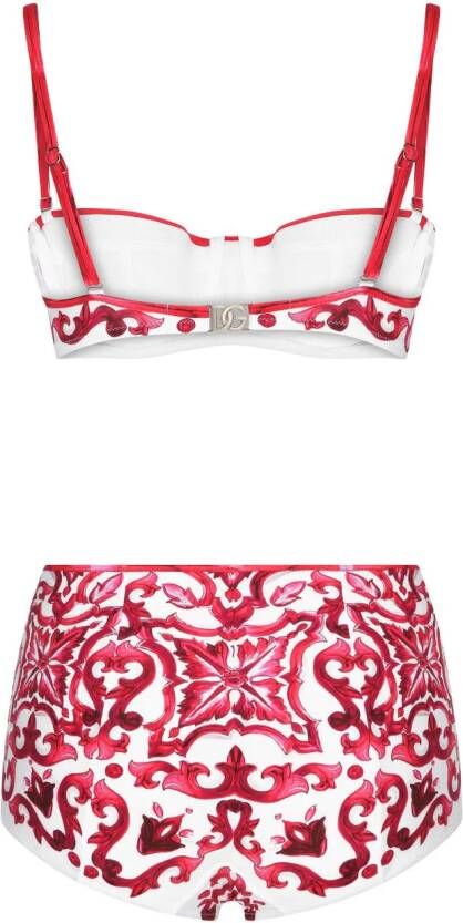 Dolce & Gabbana Bikini met print Rood