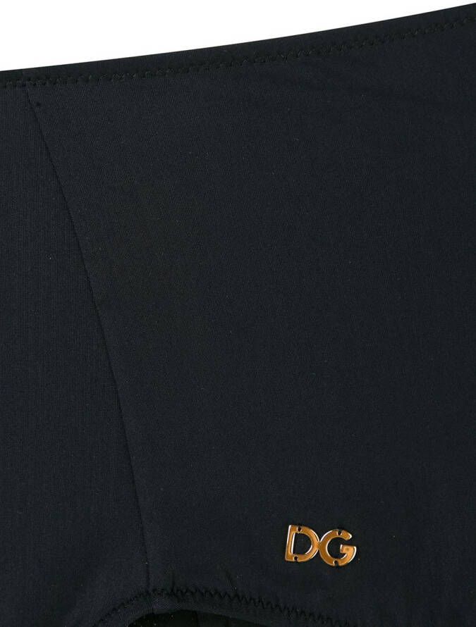 Dolce & Gabbana Bikinibroek met hoge taille Zwart