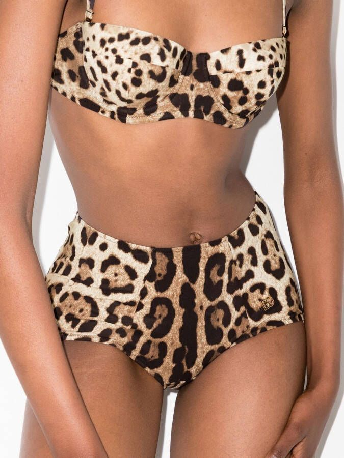 Dolce & Gabbana Bikinislip met luipaardprint Bruin