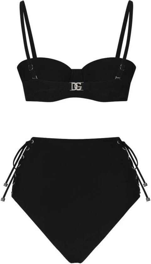 Dolce & Gabbana Bikinitop met logo Zwart
