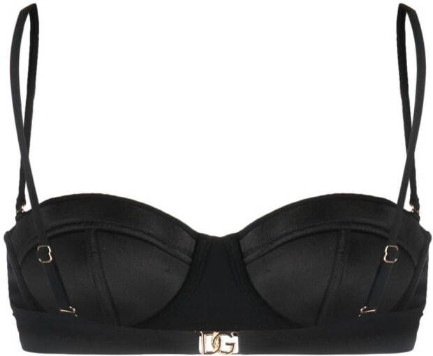 Dolce & Gabbana Bikinitop met logoplakkaat Zwart