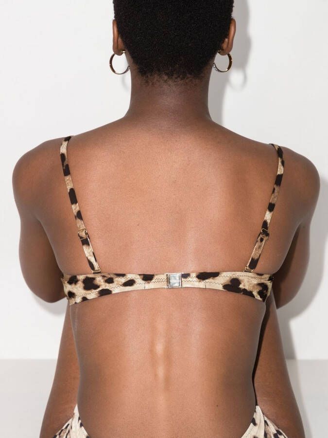 Dolce & Gabbana Bikinitop met luipaardprint Bruin