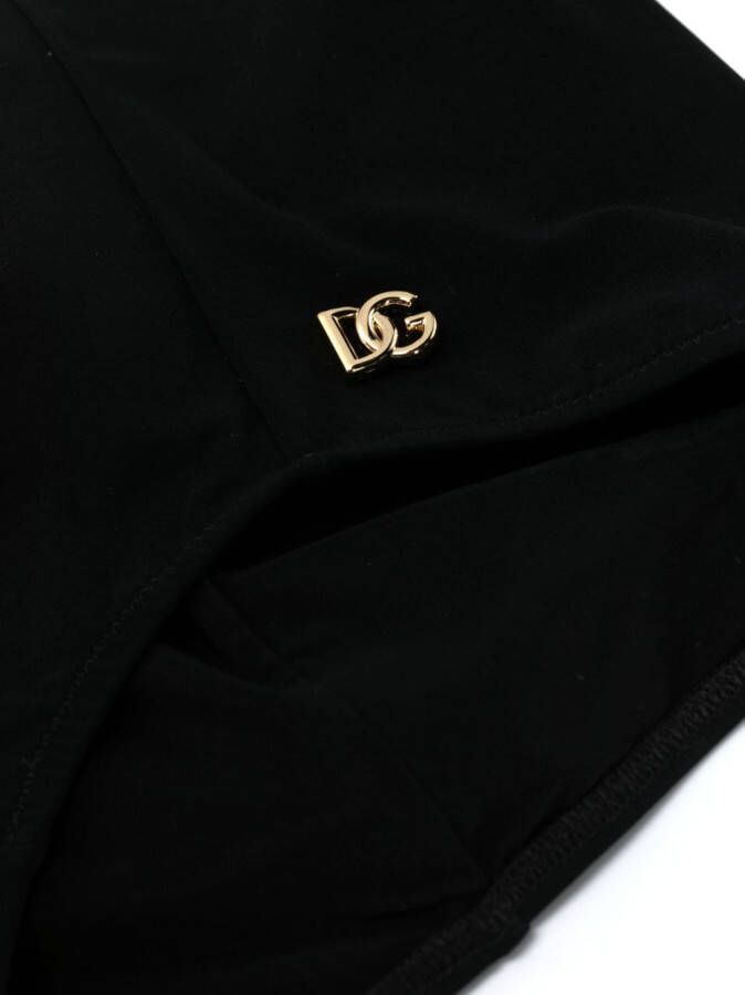 Dolce & Gabbana Bkinislip met logoplakkaat Zwart
