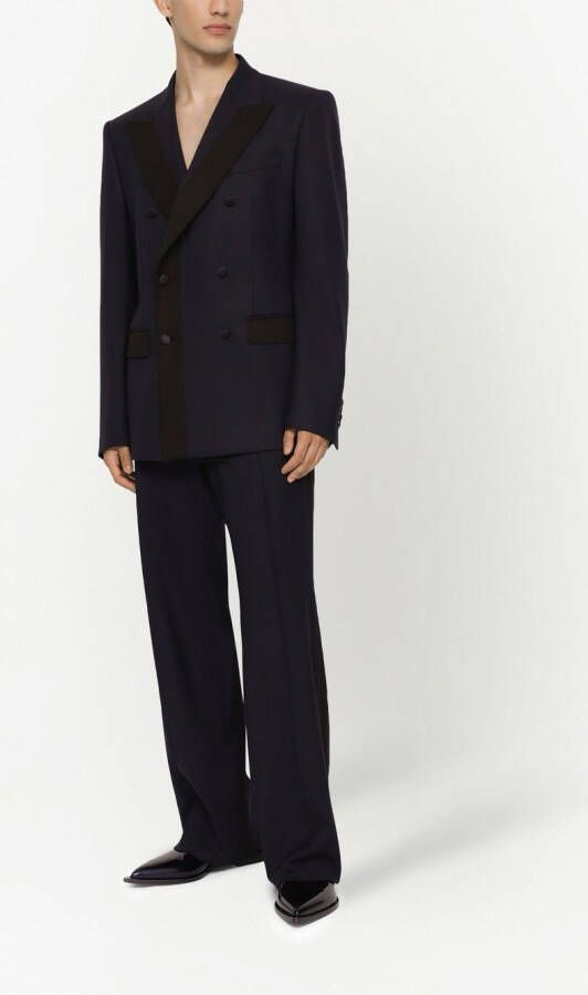 Dolce & Gabbana Blazer met dubbele rij knopen Blauw