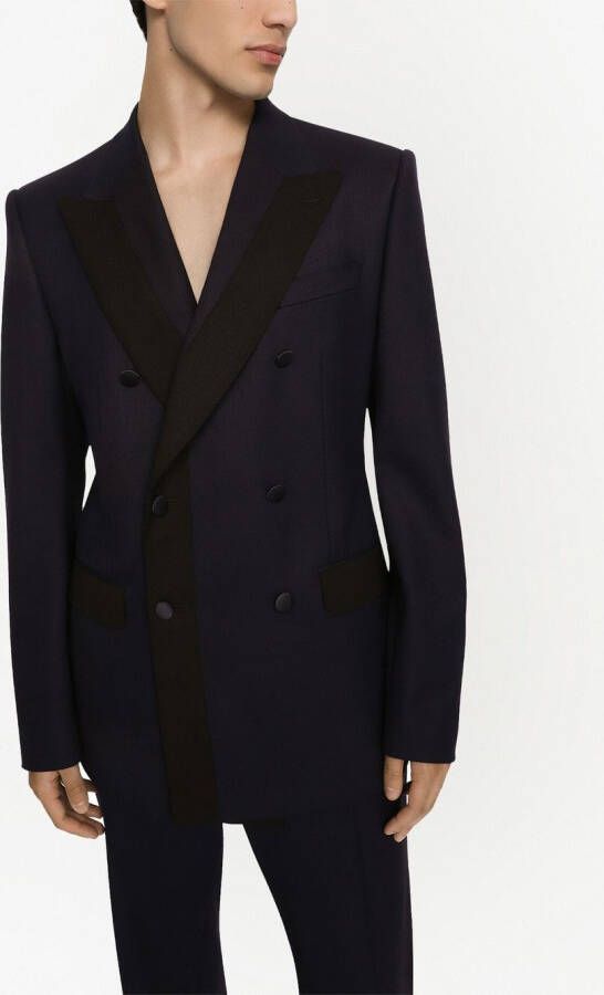 Dolce & Gabbana Blazer met dubbele rij knopen Blauw