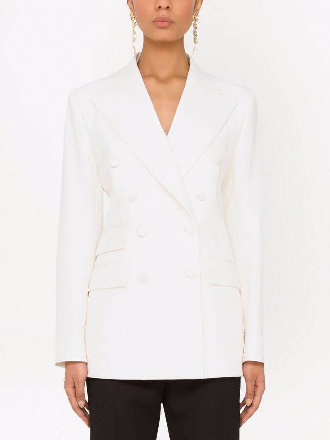Dolce & Gabbana Blazer met dubbele rij knopen Wit