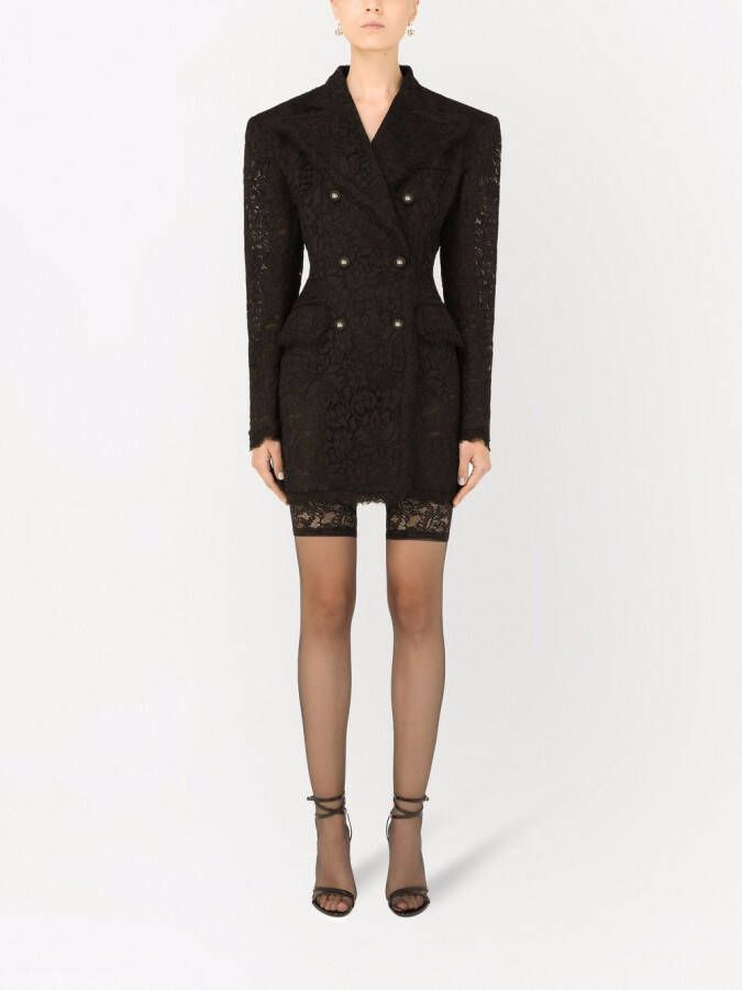 Dolce & Gabbana Blazer met dubbele rij knopen Zwart
