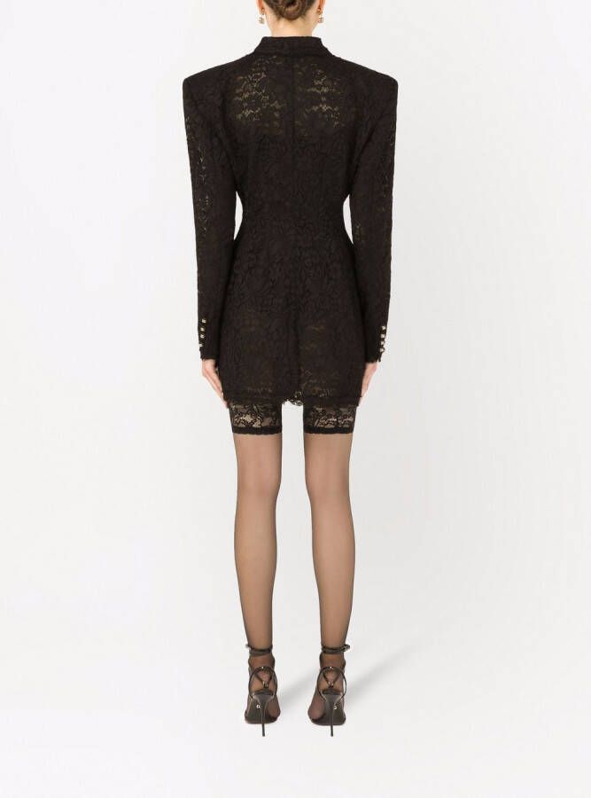 Dolce & Gabbana Blazer met dubbele rij knopen Zwart