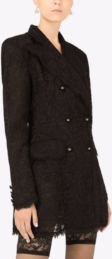 Dolce & Gabbana Blazer met dubbele rij knopen Zwart