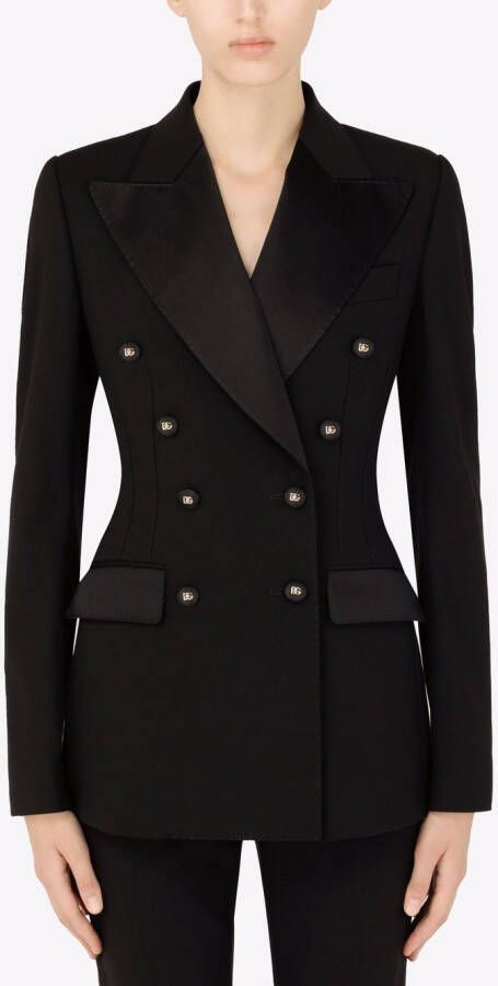 Dolce & Gabbana Blazer met dubbele rij knopen Zwart