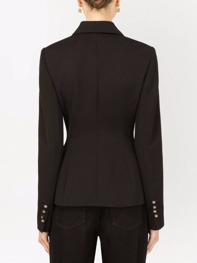 Dolce & Gabbana Dolce wollen blazer met dubbele rij knopen Zwart