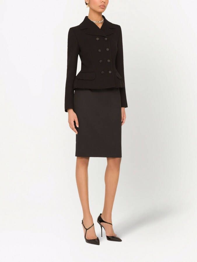 Dolce & Gabbana Blazer met dubbele rij knopen Zwart