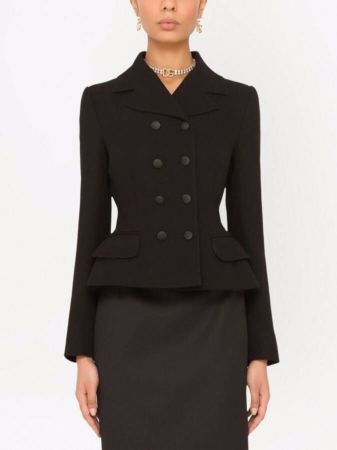 Dolce & Gabbana Blazer met dubbele rij knopen Zwart