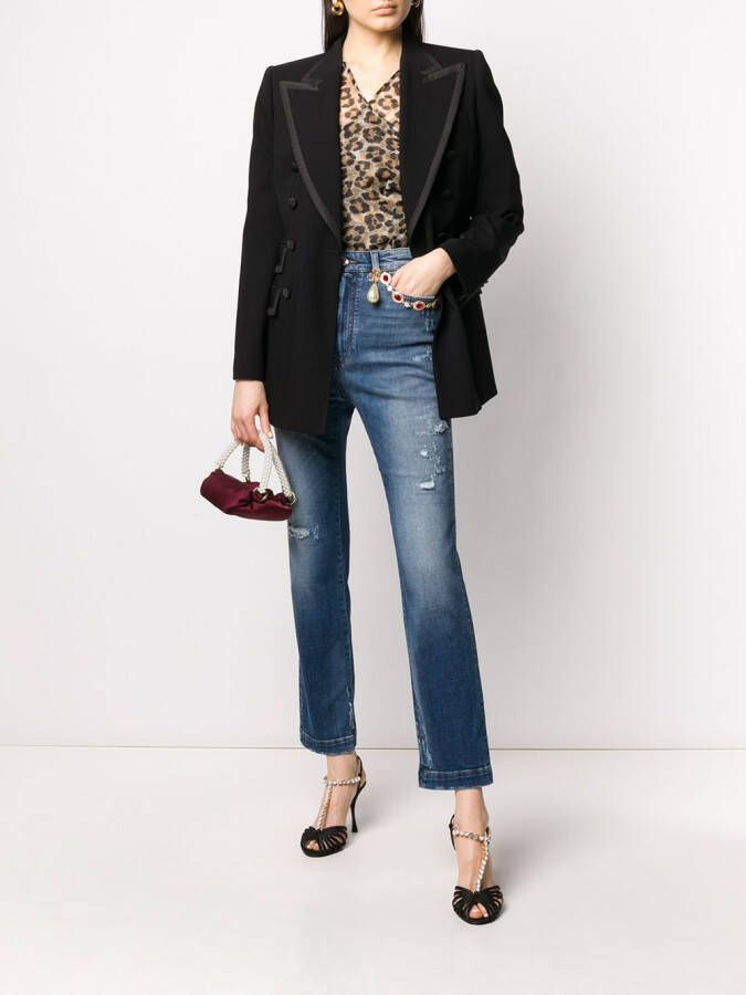 Dolce & Gabbana Blazer met dubbele rij knopen Zwart