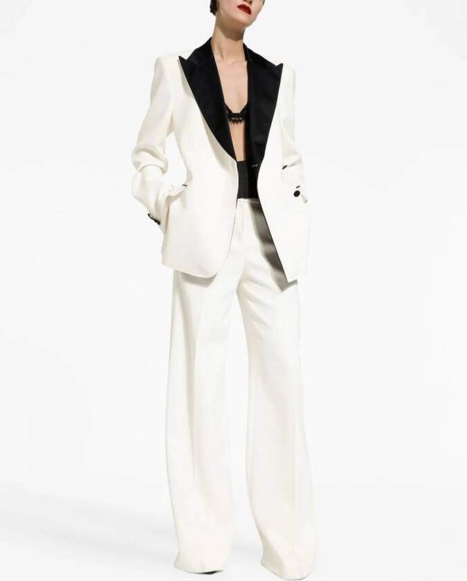 Dolce & Gabbana Blazer met enkele rij knopen Wit