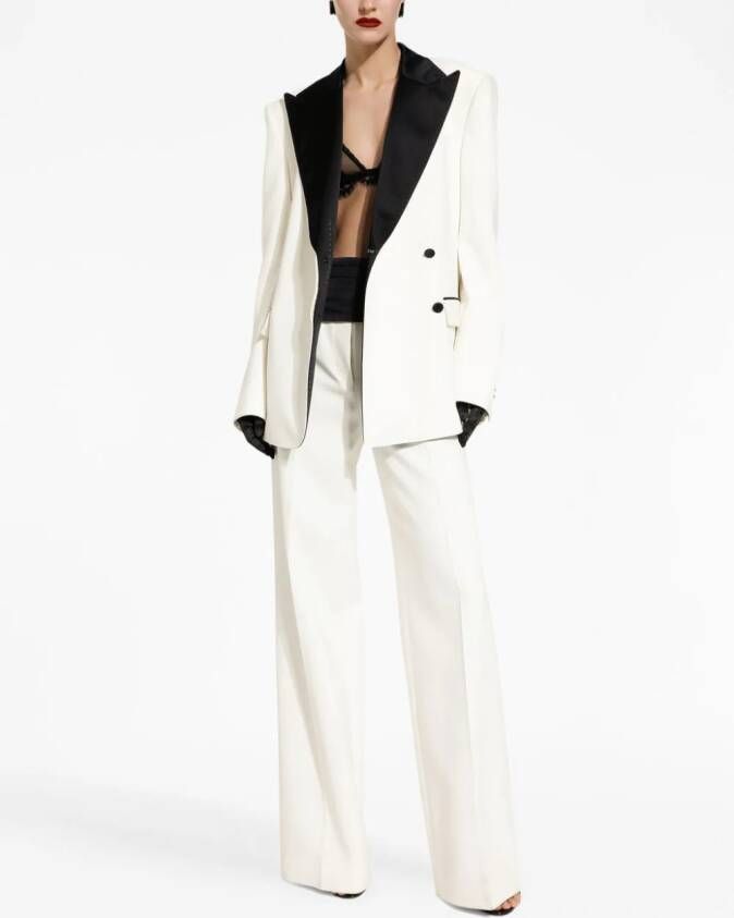Dolce & Gabbana Blazer met enkele rij knopen Wit