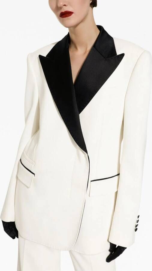 Dolce & Gabbana Blazer met enkele rij knopen Wit