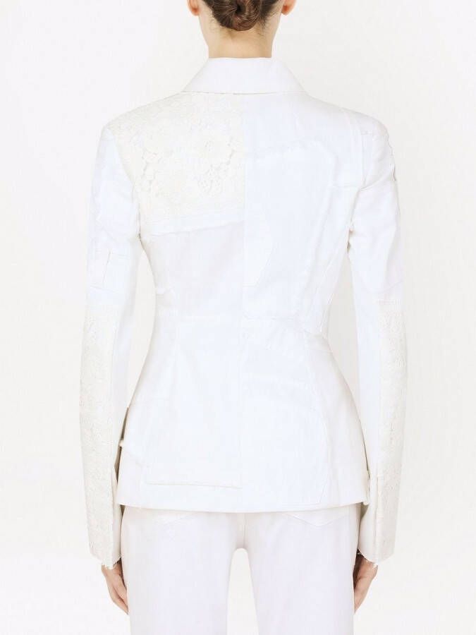 Dolce & Gabbana Blazer met enkele rij knopen Wit