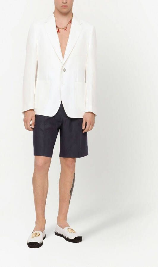 Dolce & Gabbana Blazer met enkele rij knopen Wit