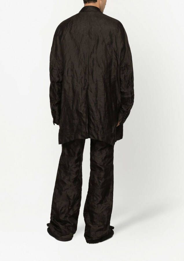 Dolce & Gabbana Gekreukt jack met logopatch Zwart