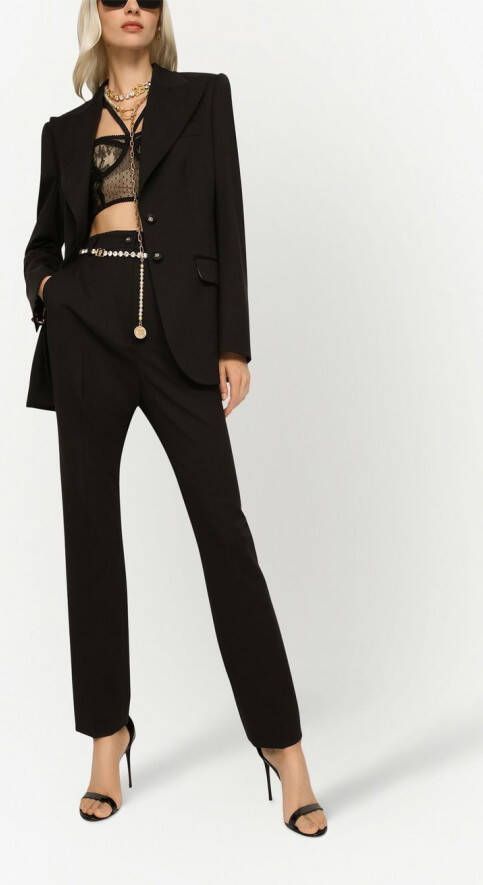 Dolce & Gabbana Turlington blazer met enkele rij knopen Zwart