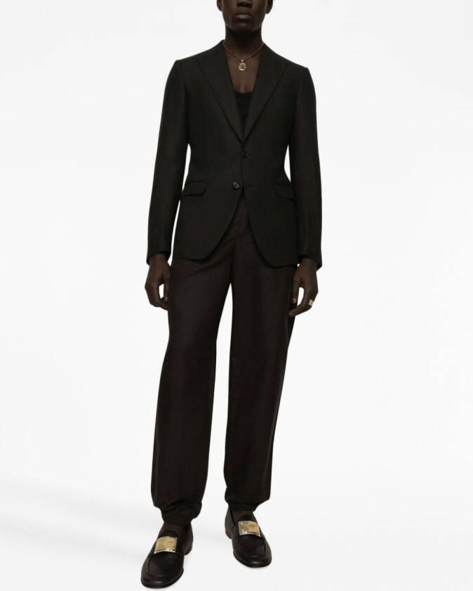 Dolce & Gabbana Blazer met enkele rij knopen Zwart