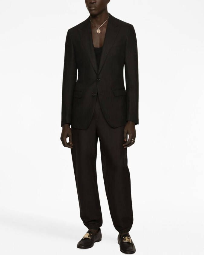 Dolce & Gabbana Blazer met enkele rij knopen Zwart