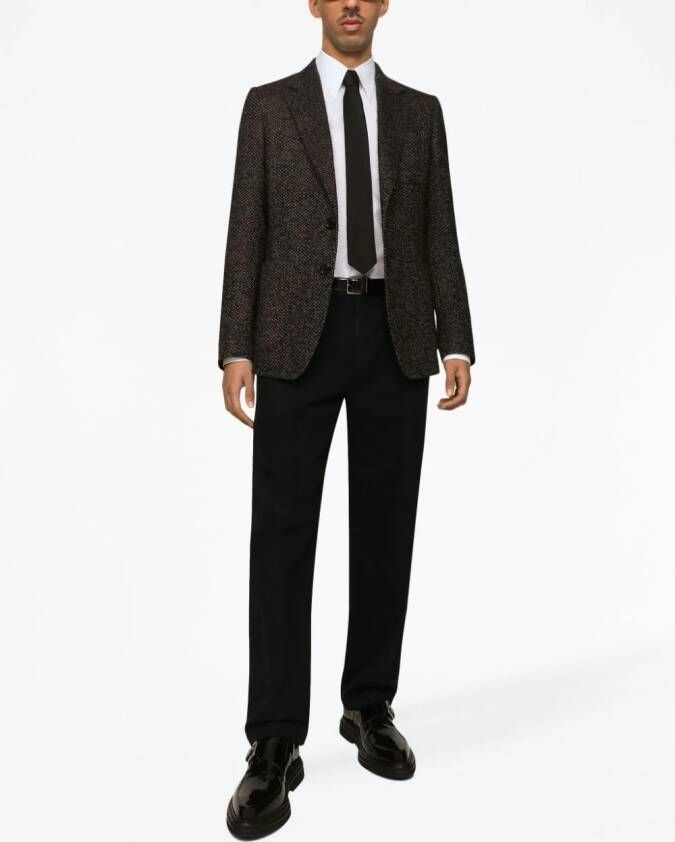 Dolce & Gabbana Blazer met enkele rij knopen Zwart