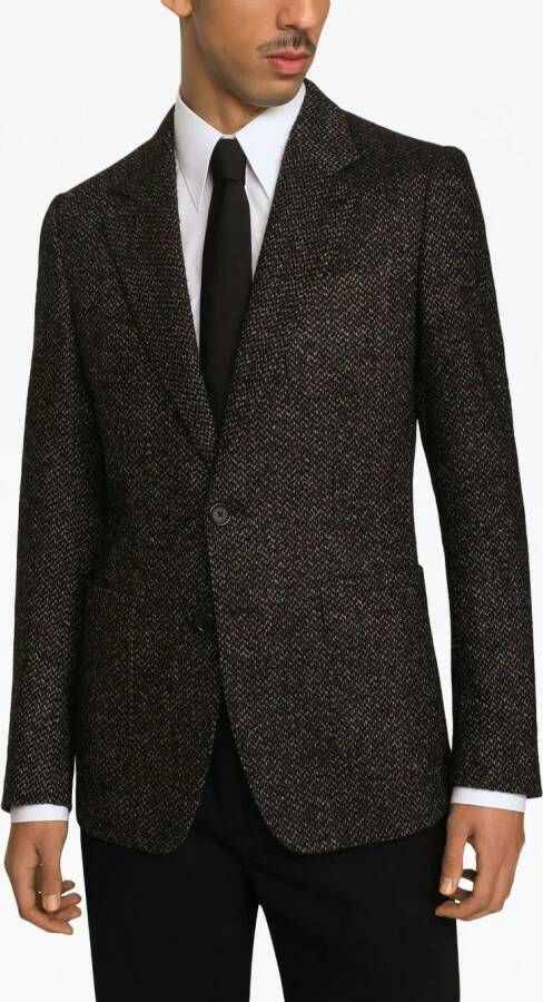 Dolce & Gabbana Blazer met enkele rij knopen Zwart