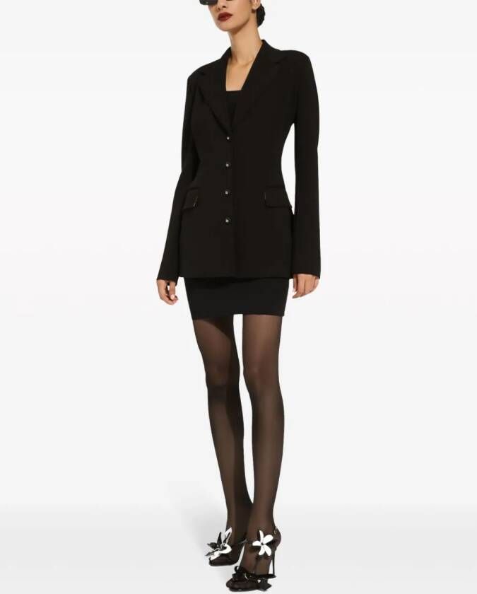 Dolce & Gabbana Blazer met enkele rij knopen Zwart