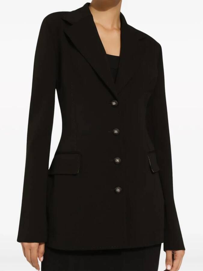 Dolce & Gabbana Blazer met enkele rij knopen Zwart