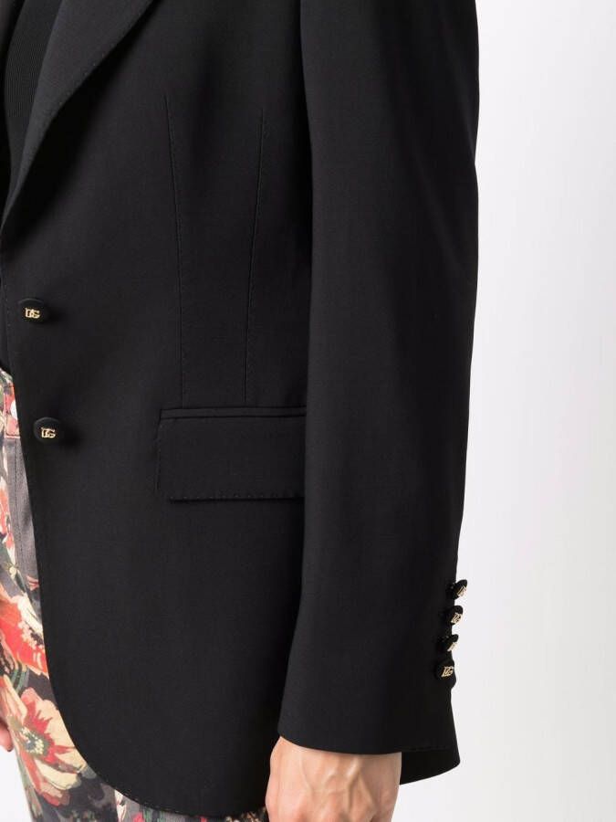 Dolce & Gabbana Blazer met enkele rij knopen Zwart