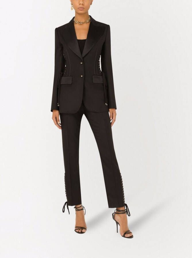 Dolce & Gabbana Blazer met enkele rij knopen Zwart