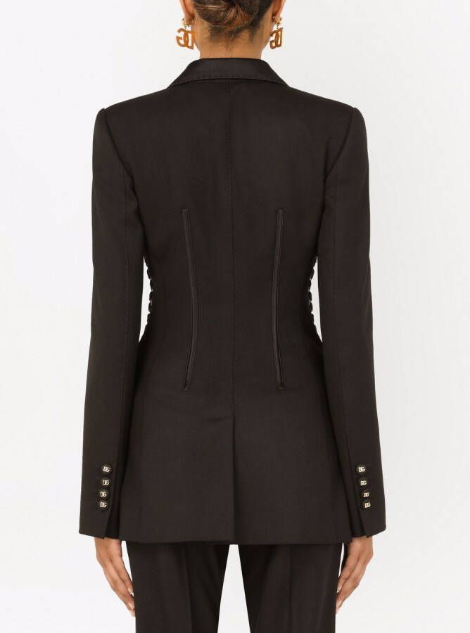 Dolce & Gabbana Blazer met enkele rij knopen Zwart