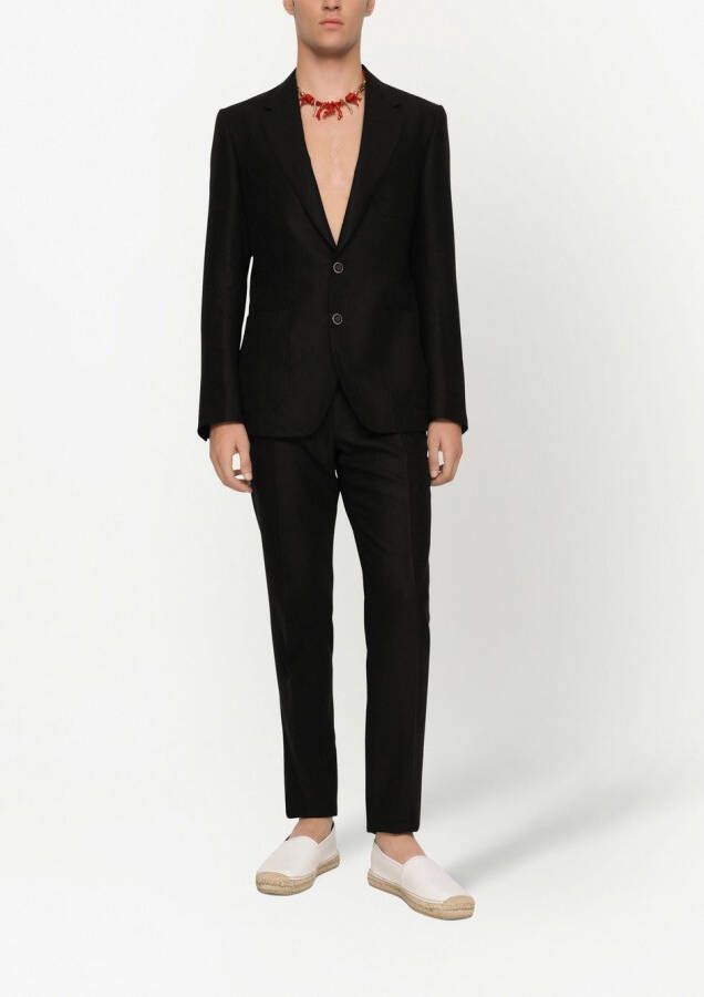 Dolce & Gabbana Blazer met enkele rij knopen Zwart