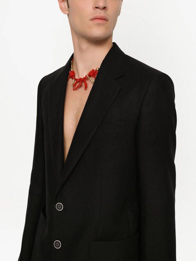 Dolce & Gabbana Blazer met enkele rij knopen Zwart
