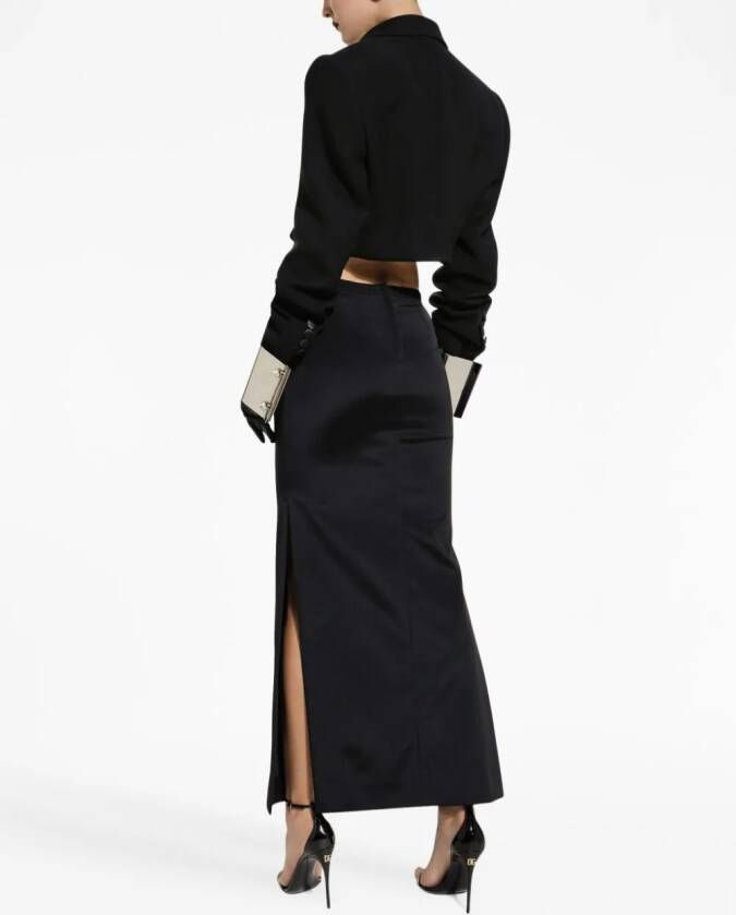 Dolce & Gabbana Blazer met fluwelen-effect Zwart