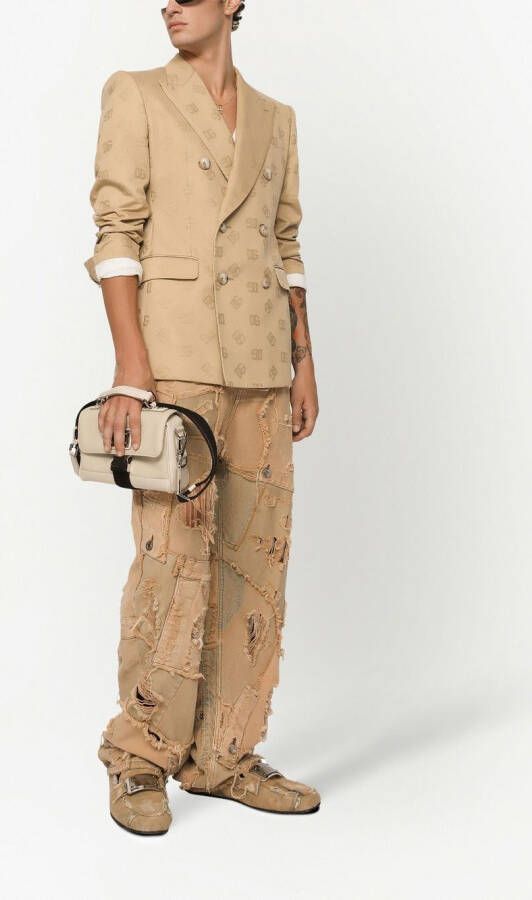 Dolce & Gabbana Blazer met jacquard Beige